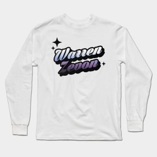 Warren Zevon - Retro Classic Typography Style Long Sleeve T-Shirt